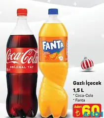 COCA -COLA / FANTA GAZLI İÇECEK KOLA 1,5 L fiyat ve kampanya bilgisi